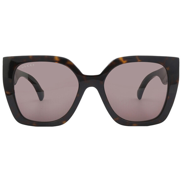 NWT Gucci GG1300S Havana Rectangle 55mm Sunglasses main image 5